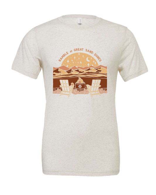 Ramble at Great Sand Dunes NP Unisex T-Shirt (Large / XL) - (Bin G)